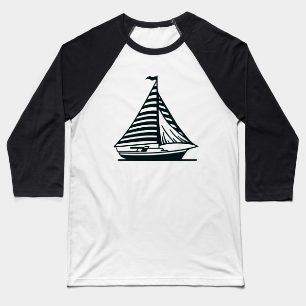 Sailboat Baseball T-Shirt by KayBee Gift Shop